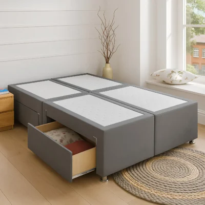 Classic Linen Fabric Divan Bed Base