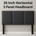 26 Inch Horizonal 3 Panel Headboard
