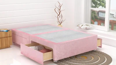 Crushed Velvet Divan Bed Bases