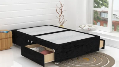 Crushed Velvet Divan Bed Bases