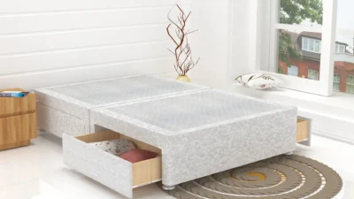 Crushed Velvet Divan Bed Bases